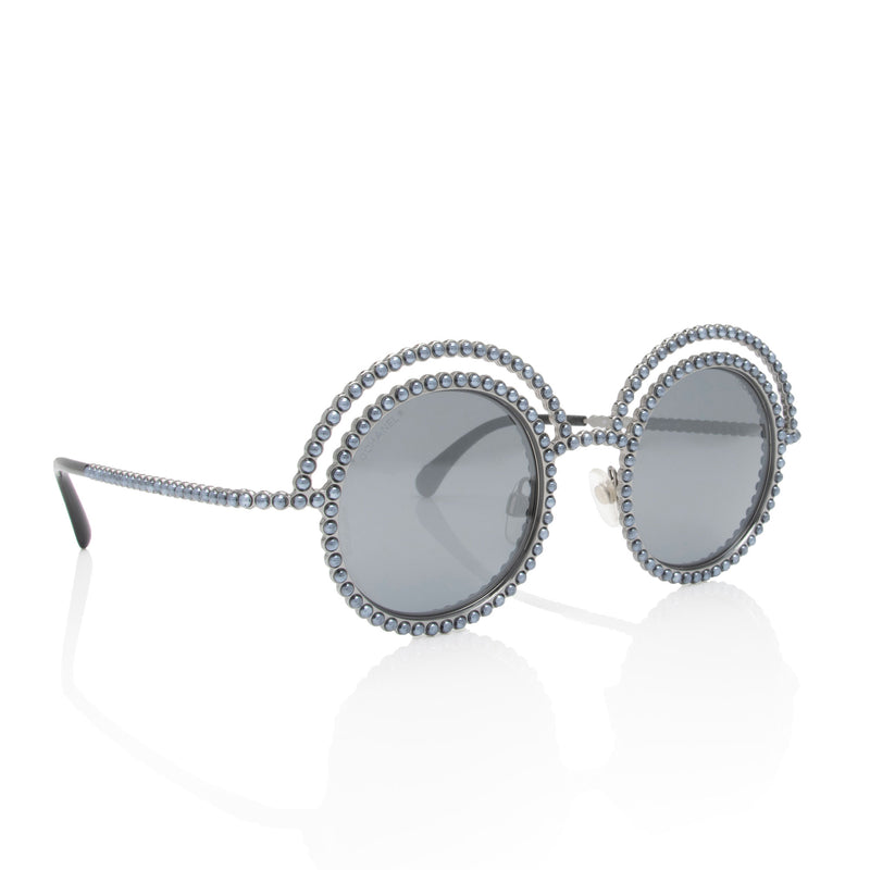 Chanel Pearl Round Sunglasses (SHF-bEXohD)