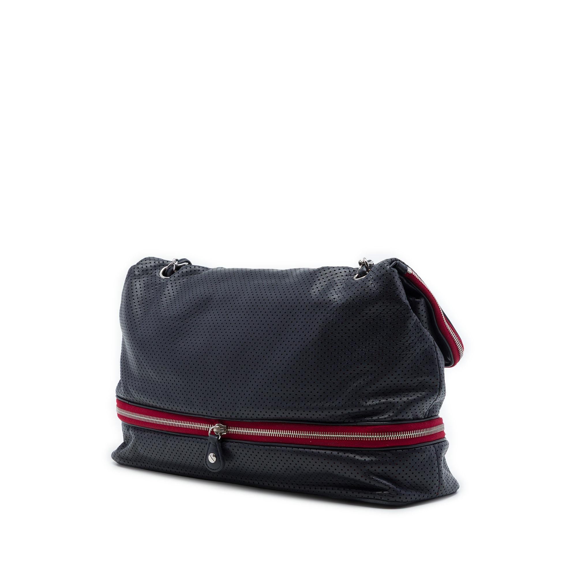 Chanel Perforated Calfskin Expandable Shoulder Bag