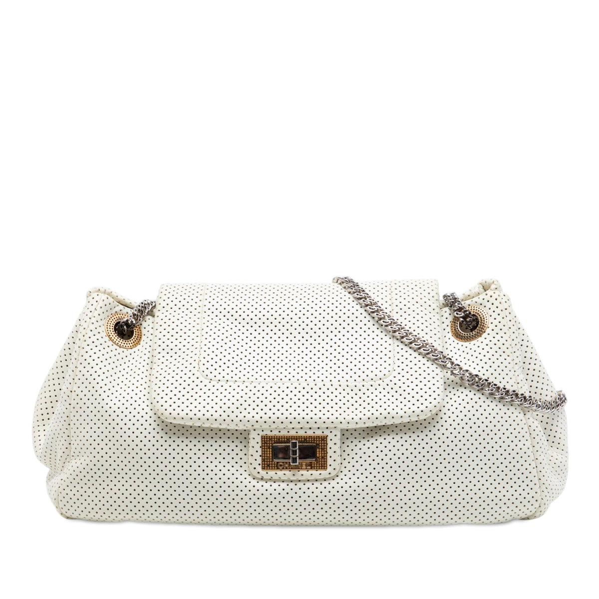 Chanel Perforated Calfskin Reissue 2.55 East West Accordion Flap