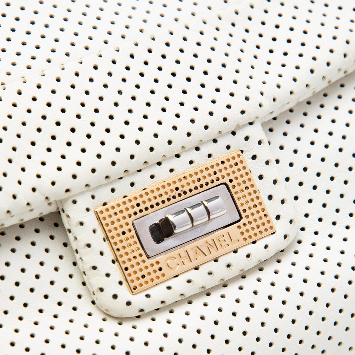 Chanel Perforated Calfskin Reissue 2.55 East West Accordion Flap