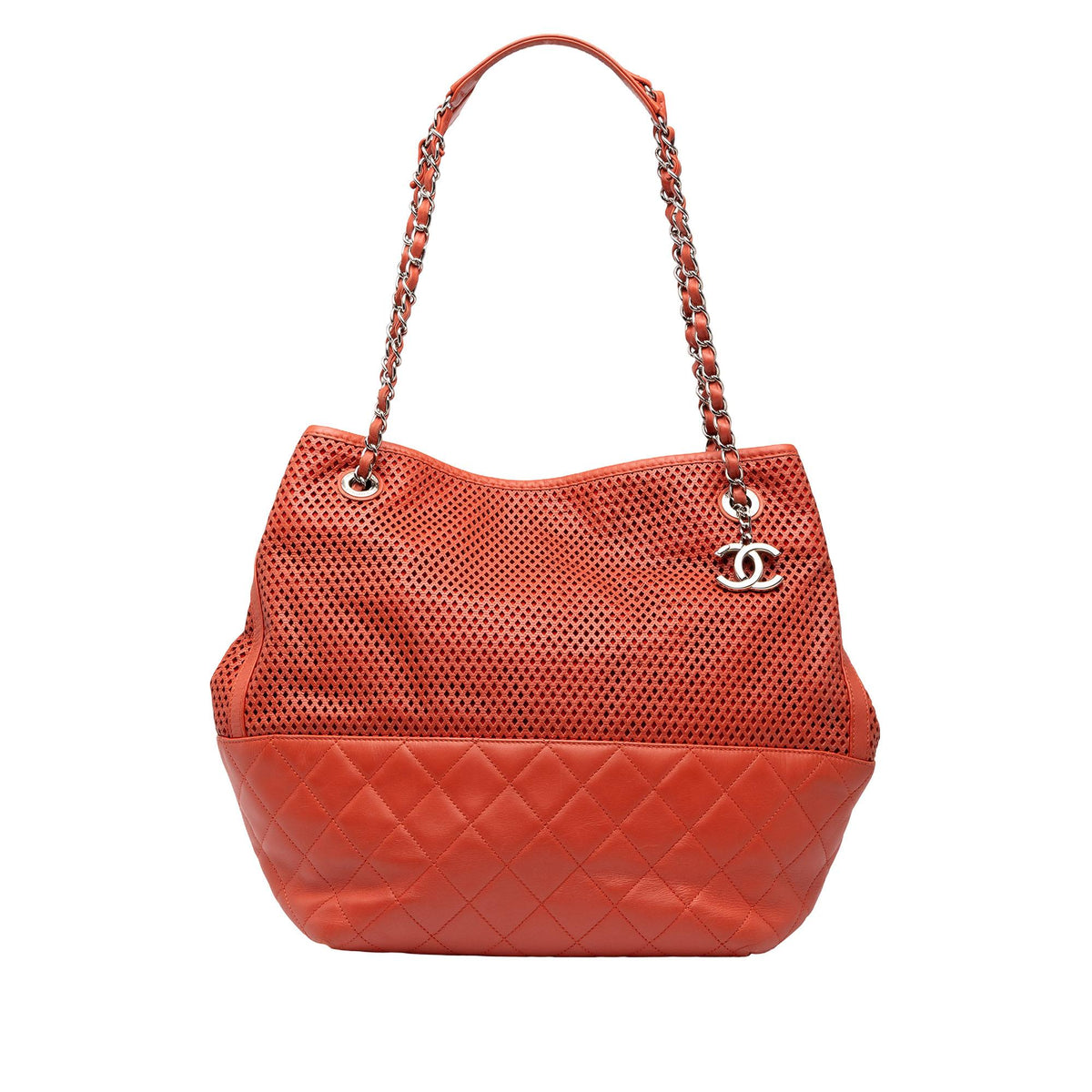 Chanel Perforated Calfskin Up In The Air North South Tote