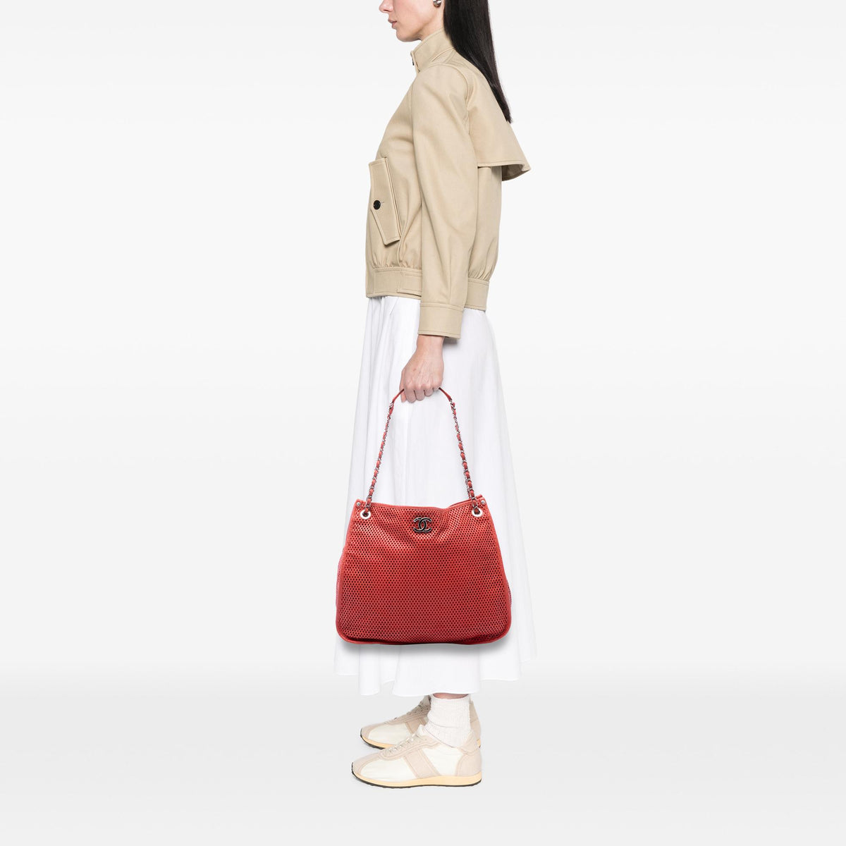 Chanel Perforated Calfskin Up In The Air Tote