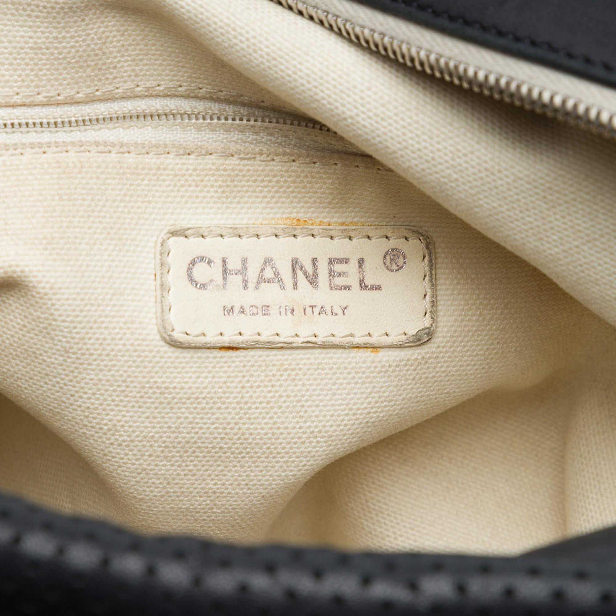 Chanel Perforated Lambskin Baseball Spirit Ligne Hobo
