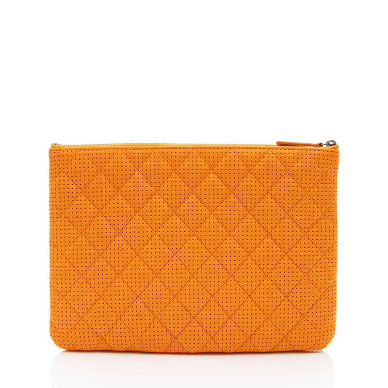Chanel Perforated Leather Medium O-Case (SHF-1ENMya)