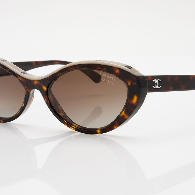 Chanel Polarized Oval Sunglasses (SHF-xXExYE)