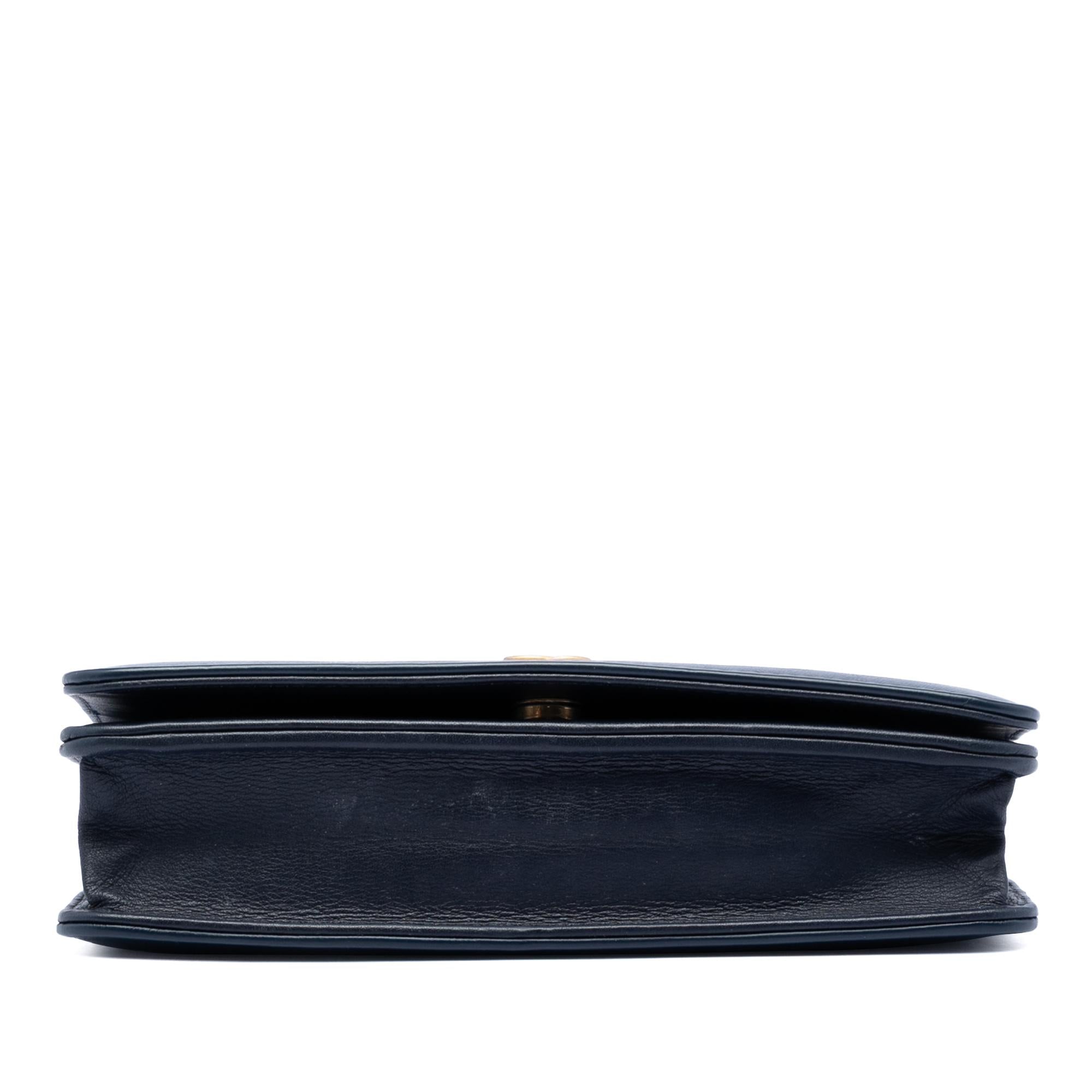 Chanel Printed Denim and Calfskin Gabrielle Wallet On Chain