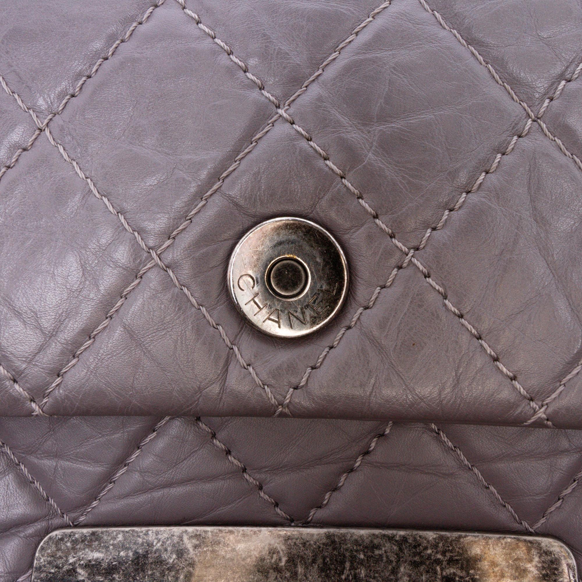 Chanel Quilted Aged Calfskin CC Square Flap