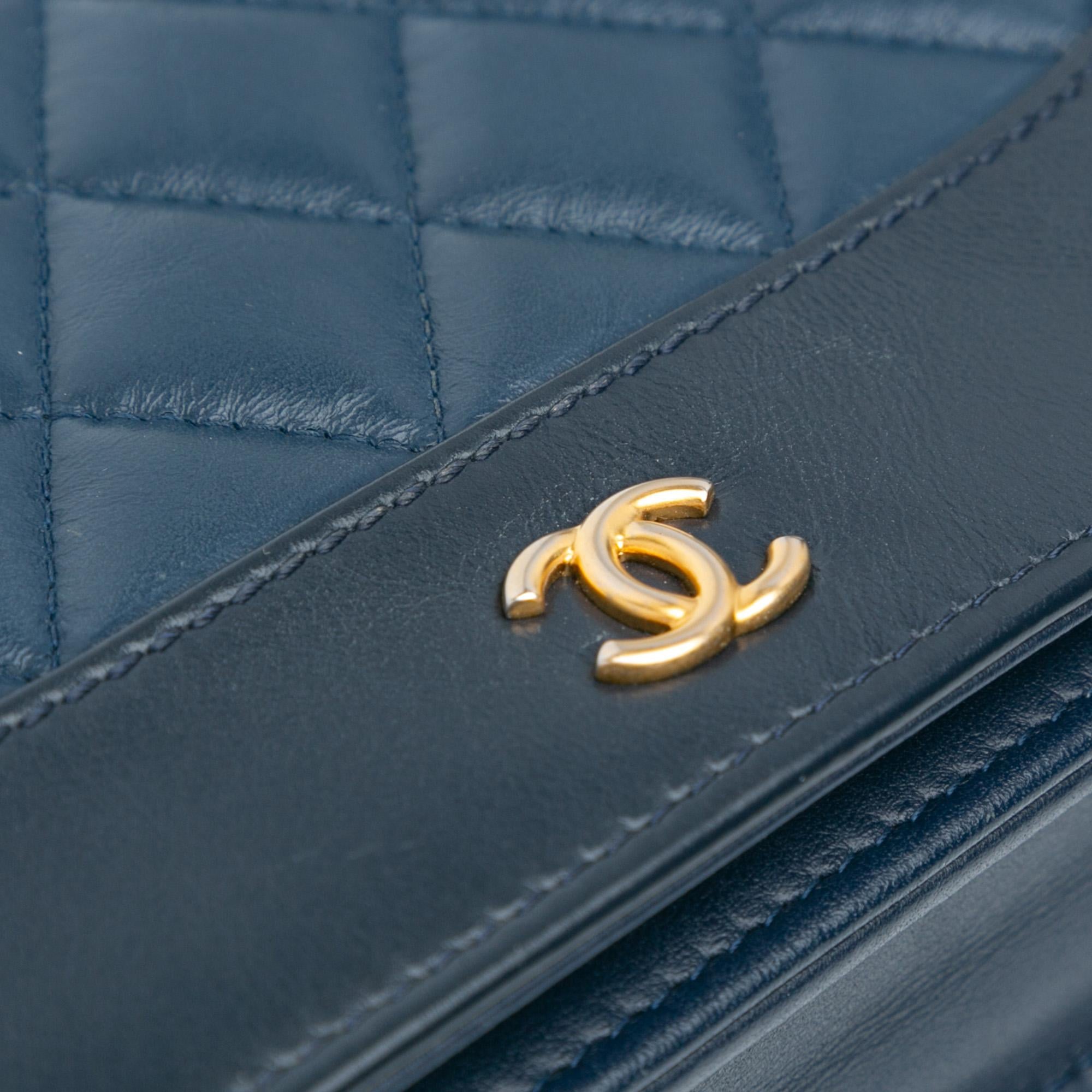 Chanel Quilted Aged Calfskin Gabrielle Wallet On Chain