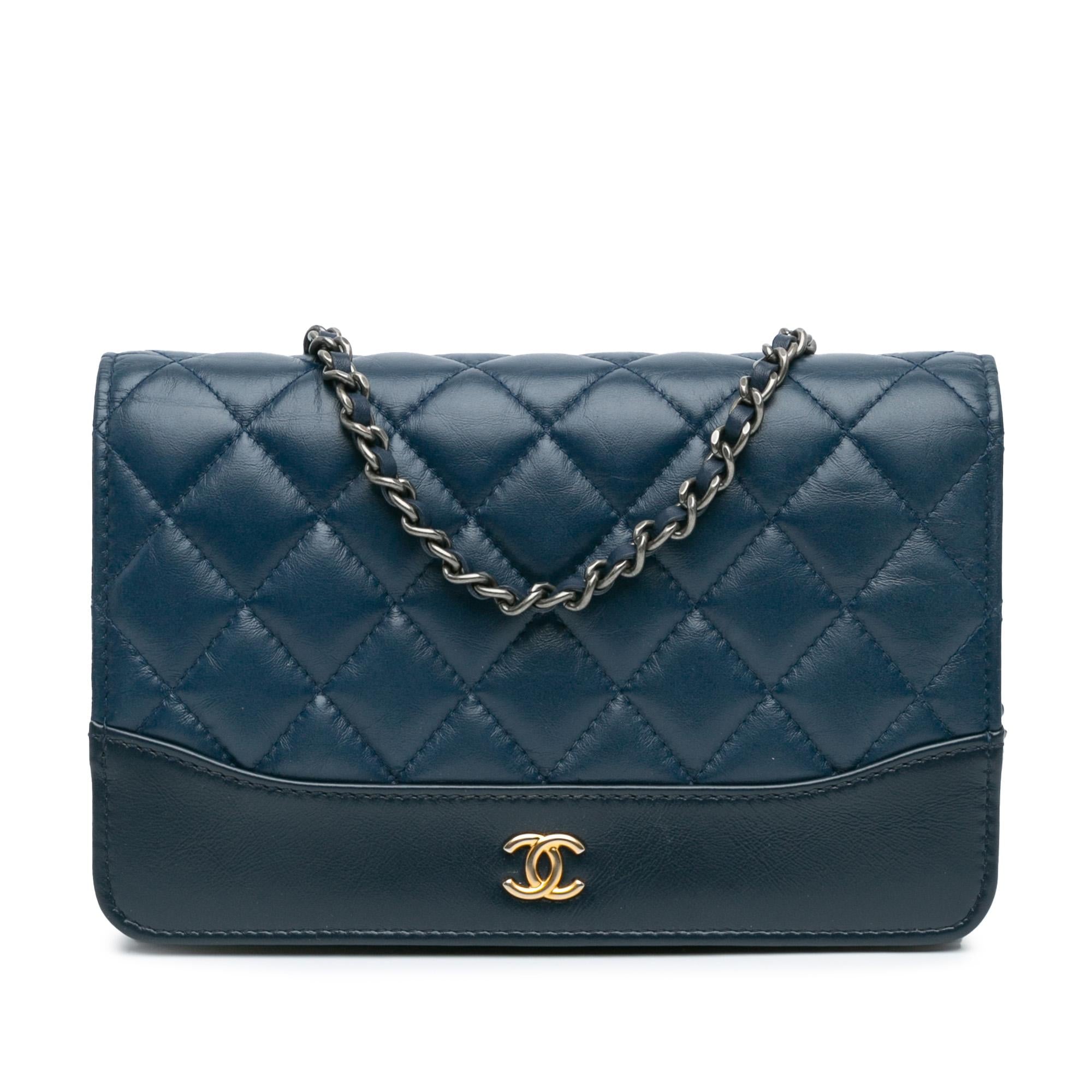 Chanel Quilted Aged Calfskin Gabrielle Wallet On Chain