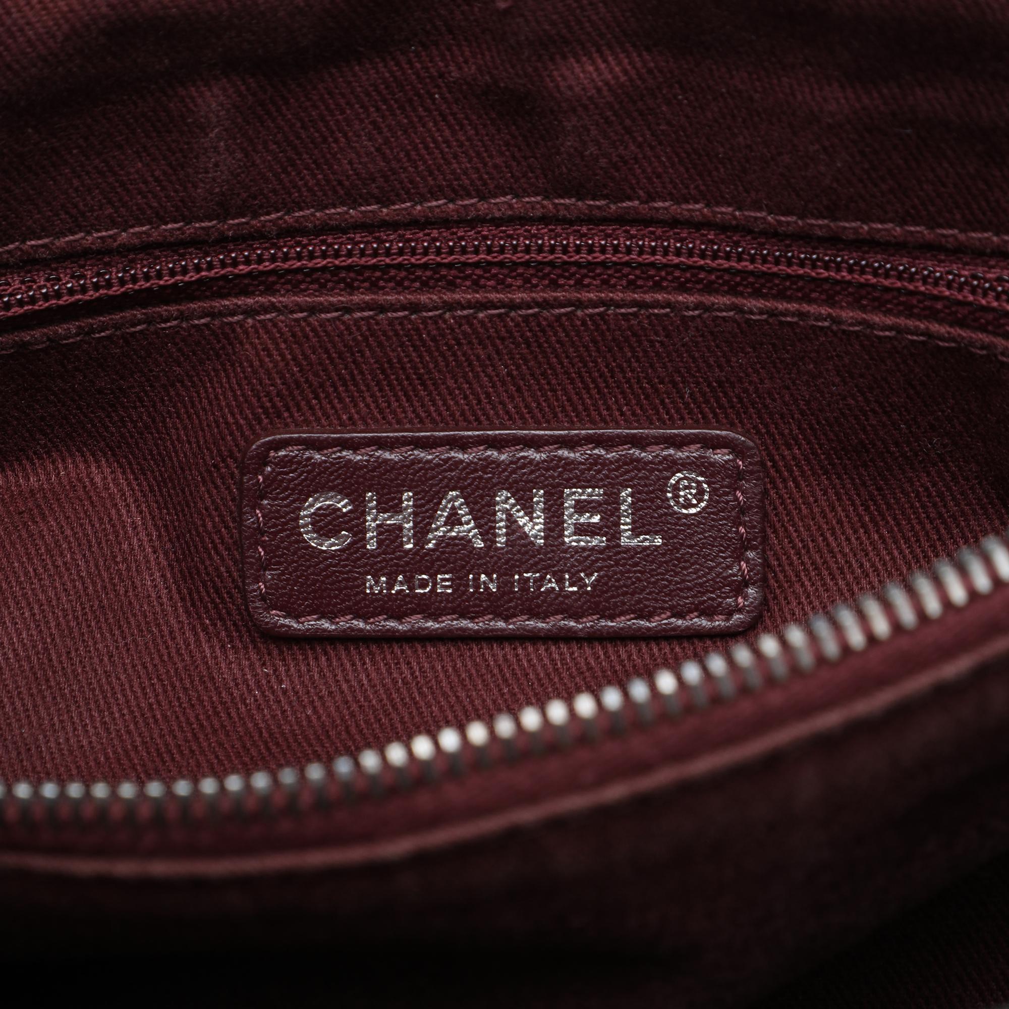 Chanel Quilted Aged Calfskin Logo Accordion Flap