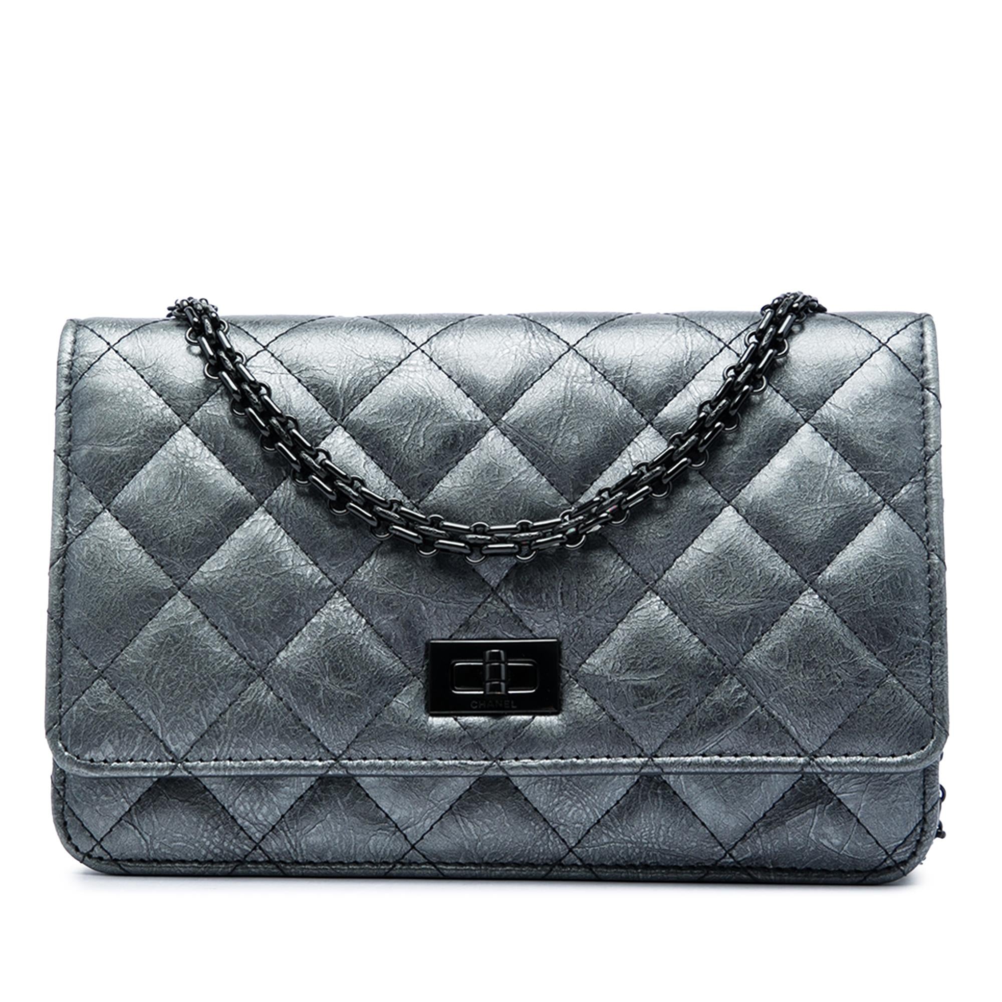 Chanel Quilted Aged Calfskin Reissue 2.55 Wallet on Chain