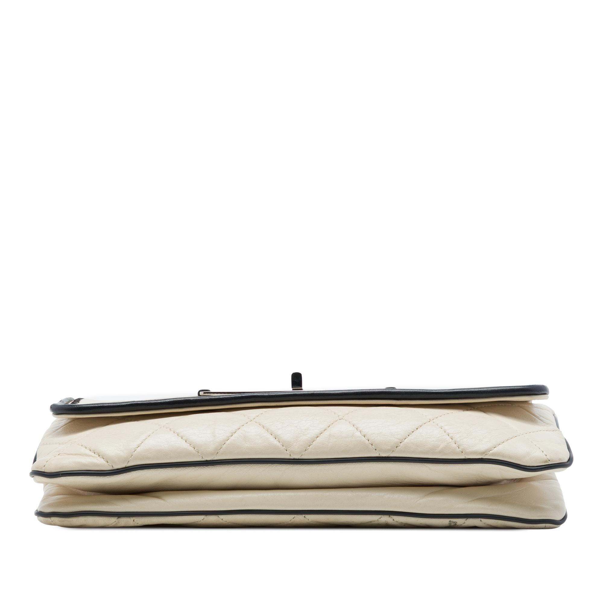 Chanel Quilted Aged Lambskin Reissue 2.55 East West Flap
