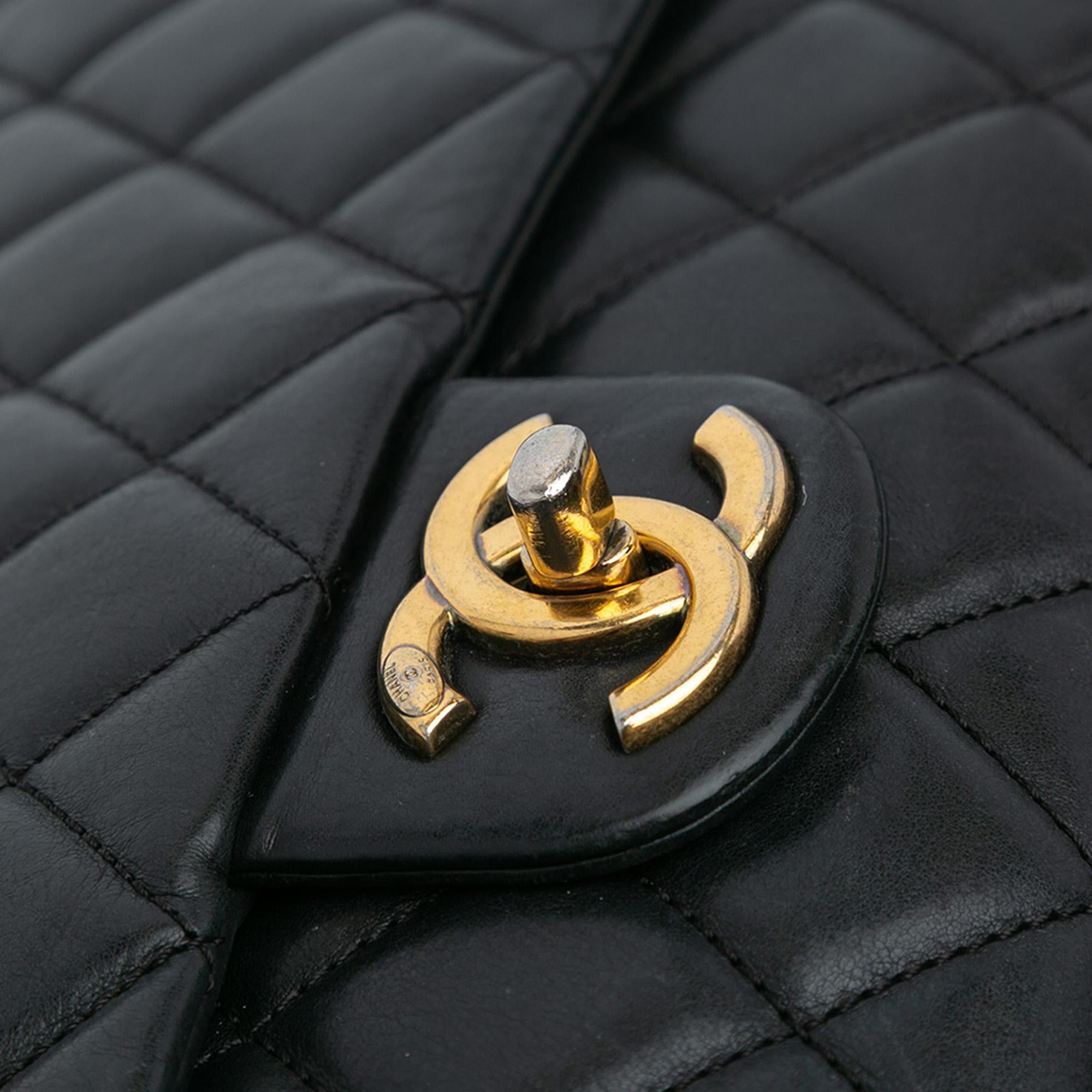Chanel Quilted Calfskin CC Crown Flap