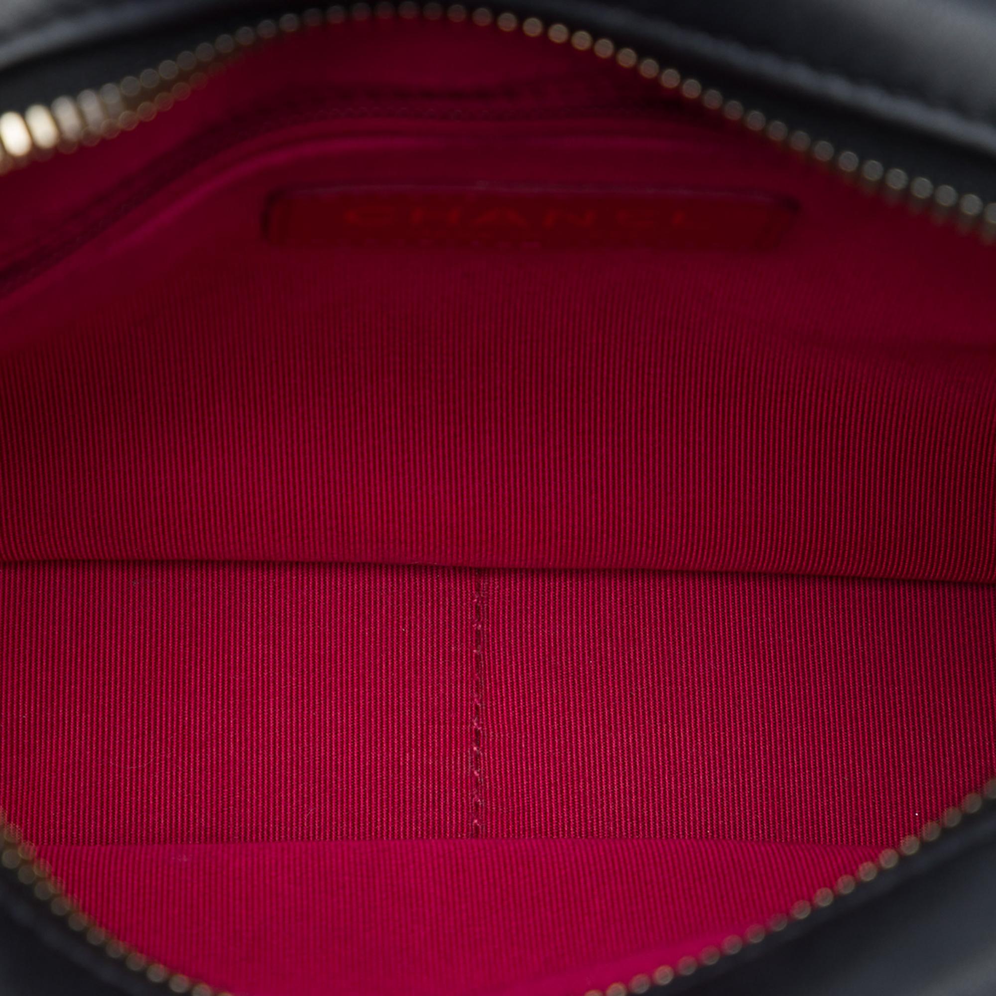 Chanel Quilted Calfskin Logo Enchained Camera Bag