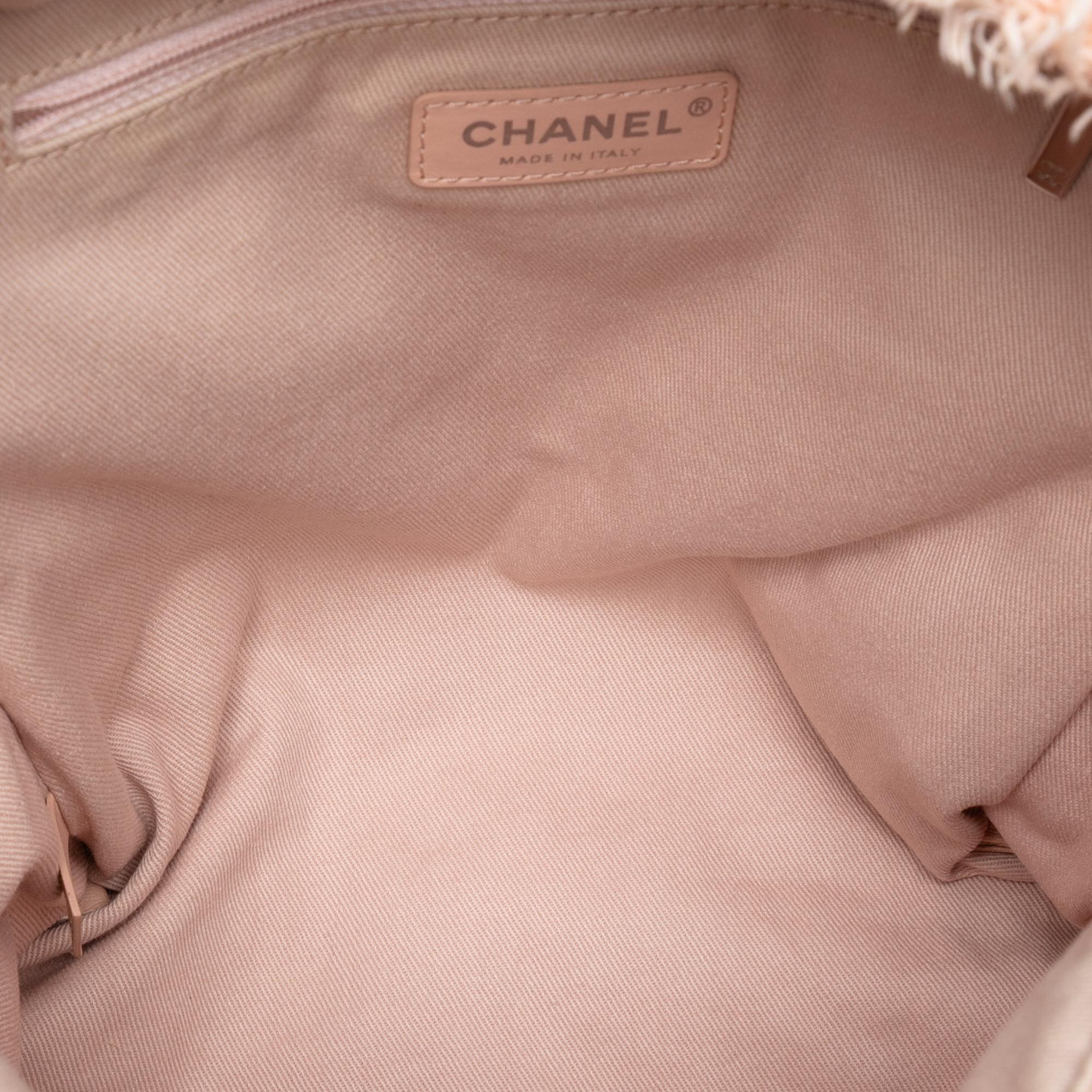 Chanel Quilted Canvas Front Pocket Fringe Backpack