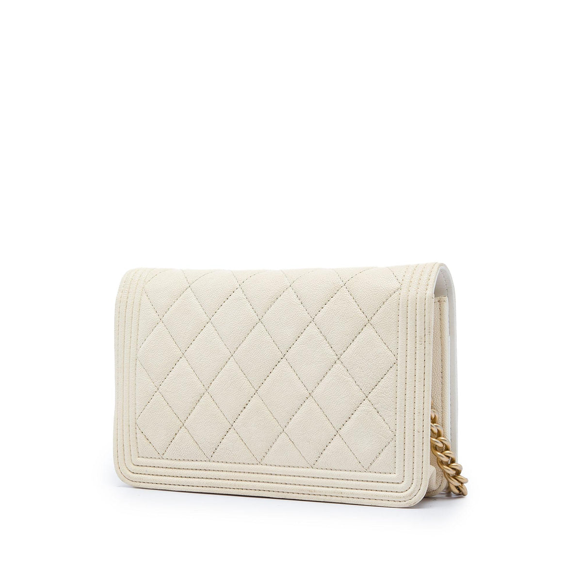 Chanel Quilted Caviar Boy Wallet on Chain
