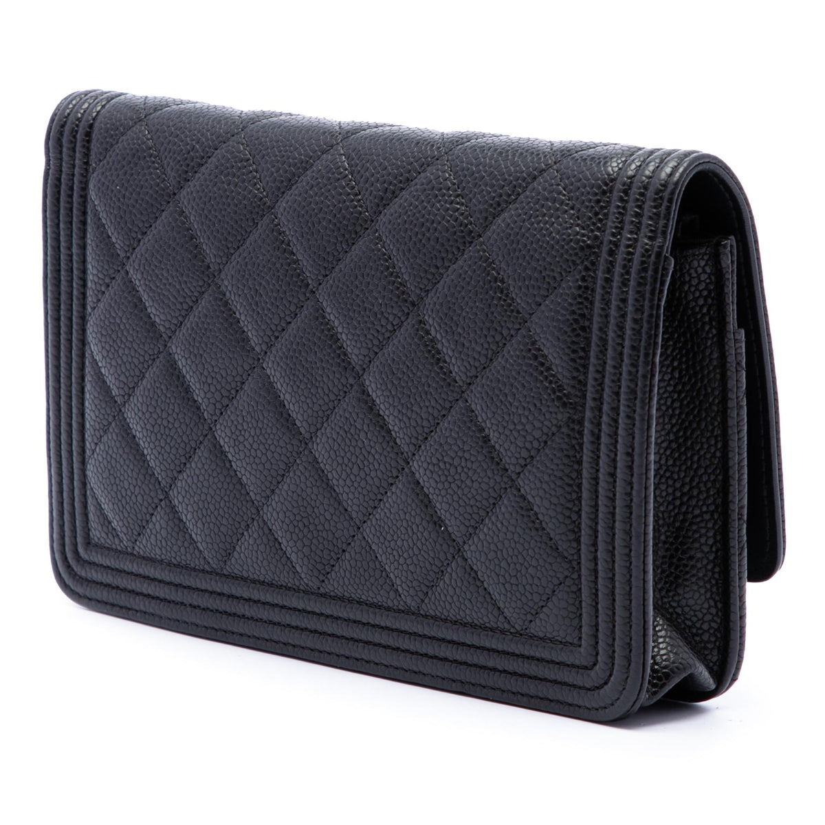 Chanel Quilted Caviar Boy Wallet on Chain