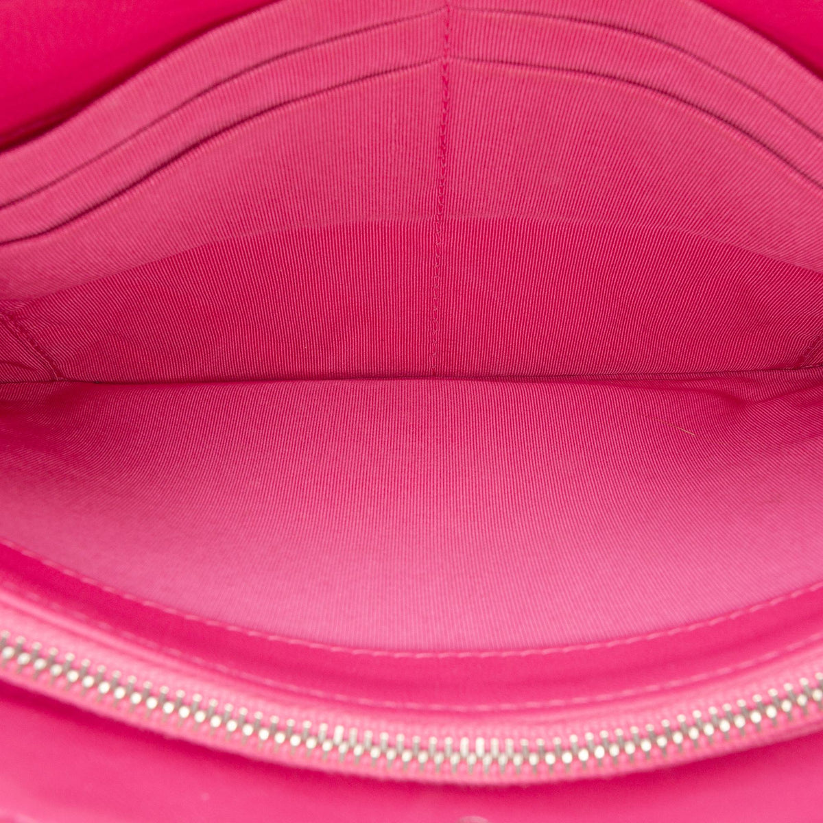Chanel Quilted Caviar CC Enamel Double Zip Clutch
