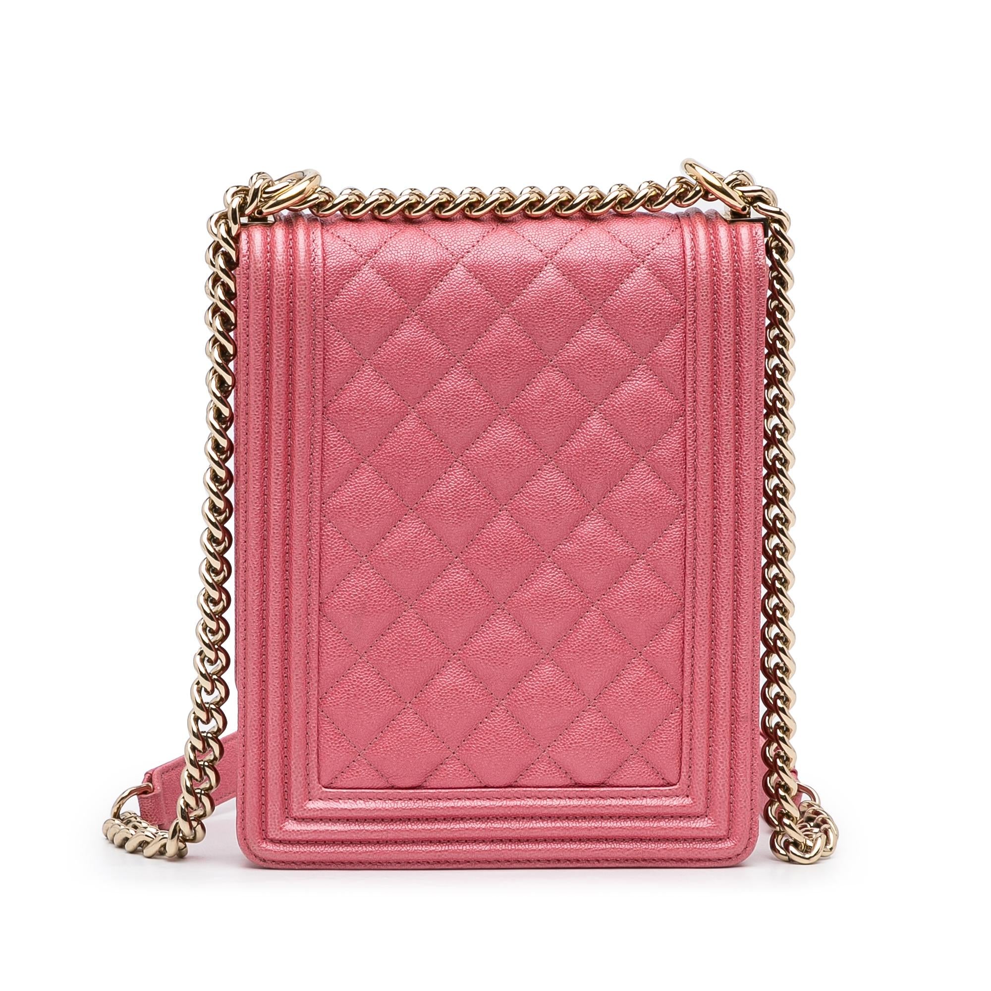 Chanel Quilted Caviar North South Boy Flap