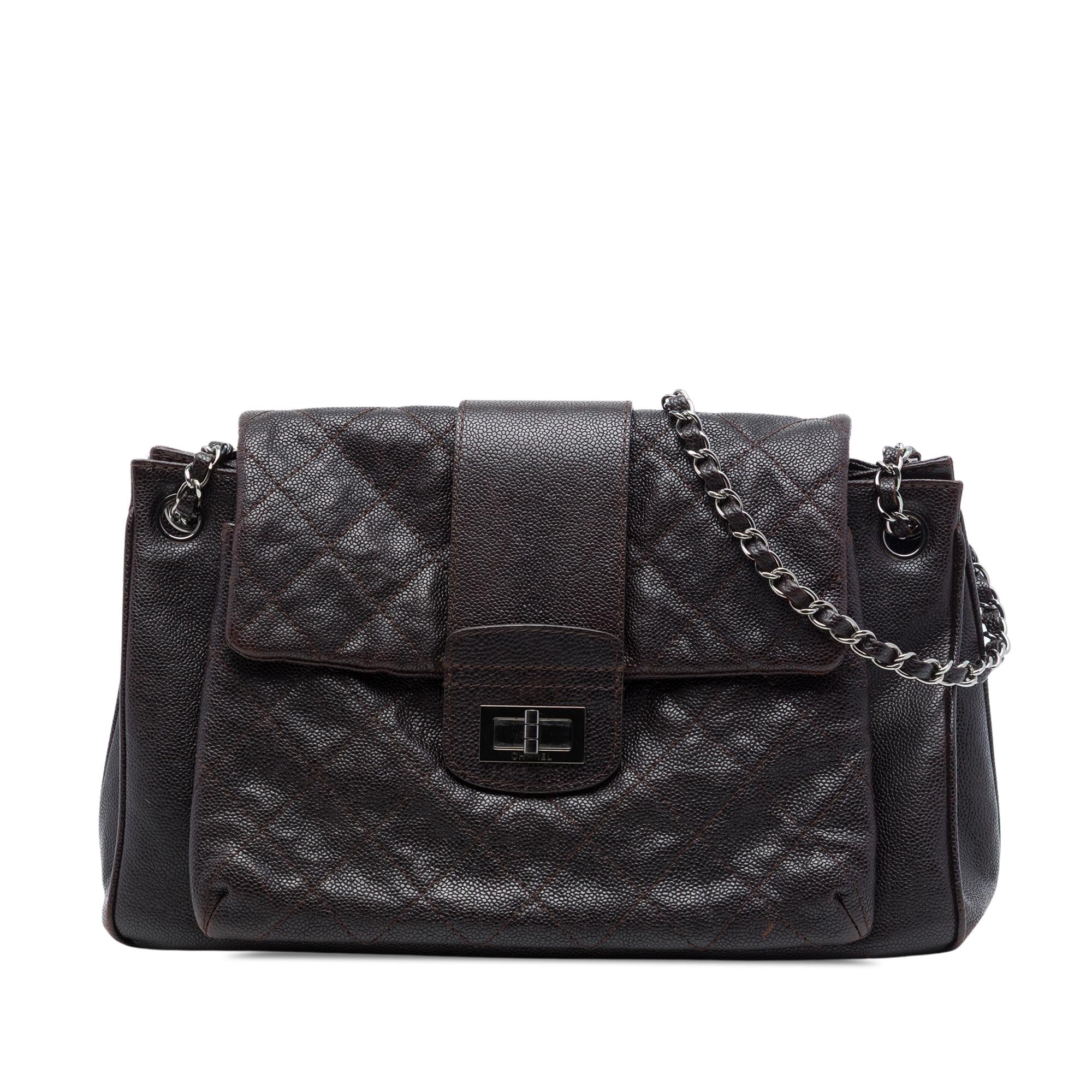 Chanel Quilted Caviar Reissue 2.55 Pocket Mademoiselle Accordion Flap