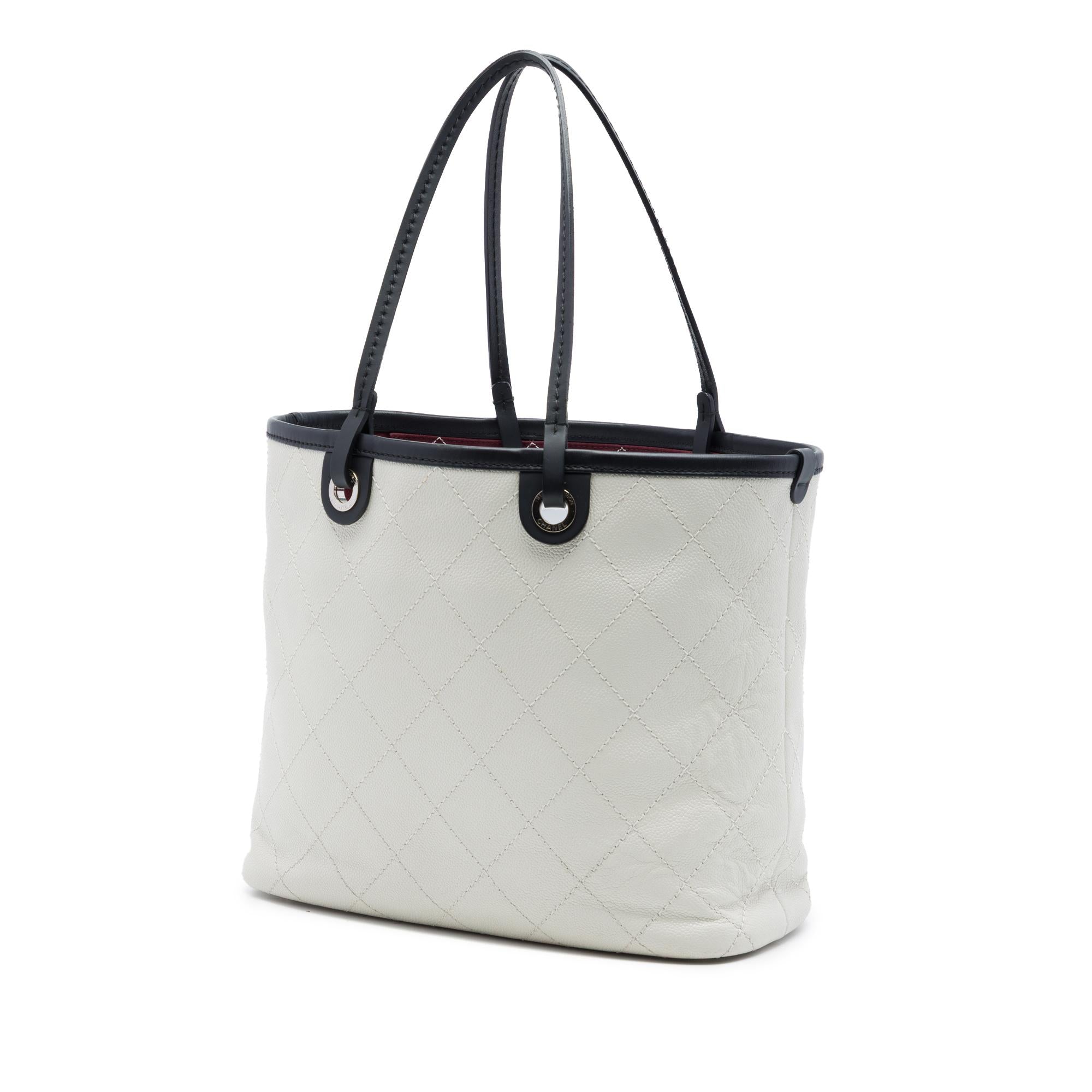 Chanel Quilted Caviar Shopping Fever Tote