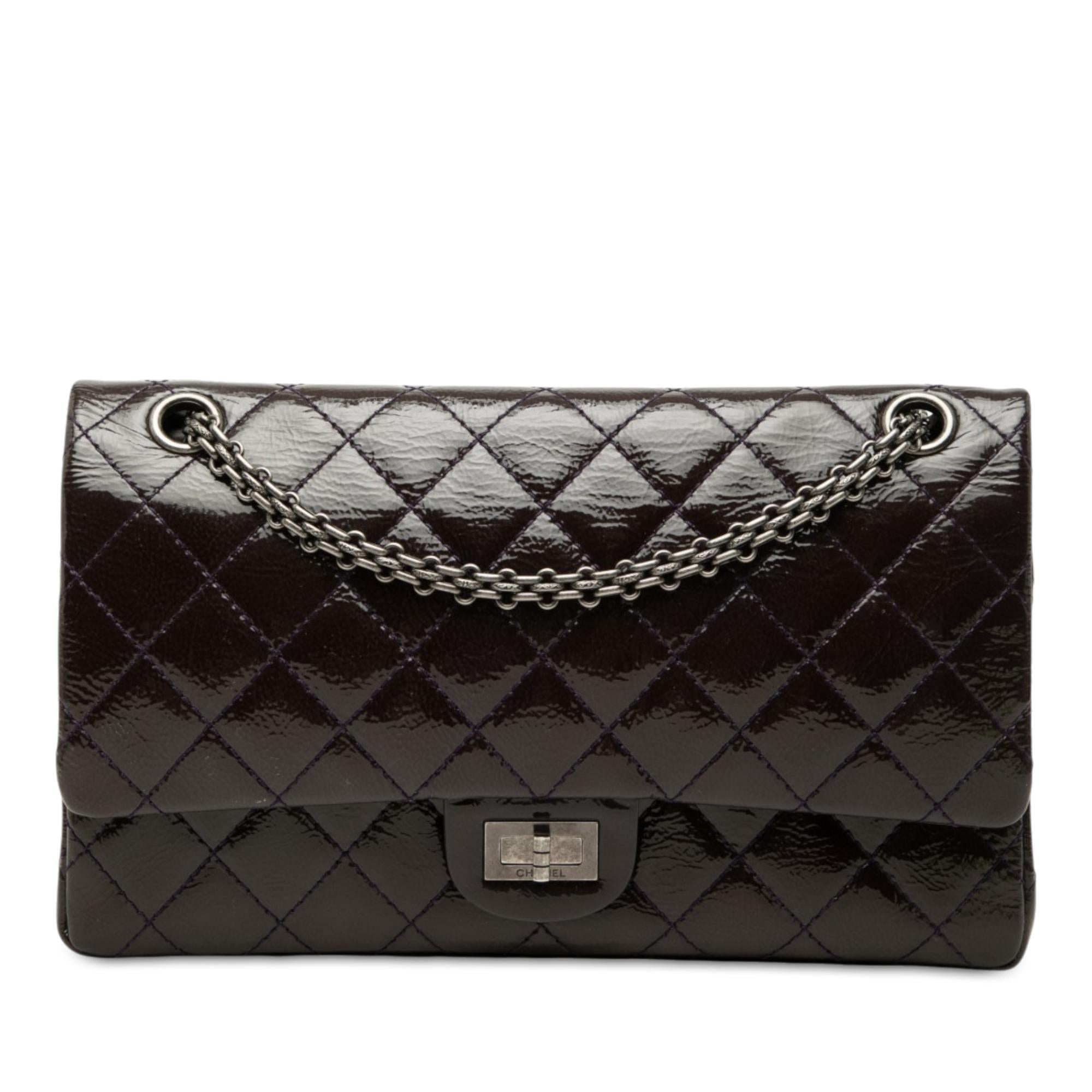 Chanel Quilted Crinkled Patent Reissue 2.55 Double Flap 226