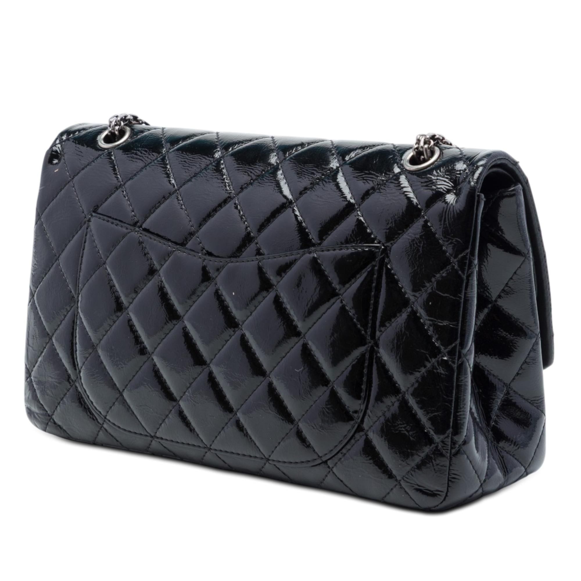 Chanel Quilted Crinkled Patent Reissue 2.55 Double Flap 227