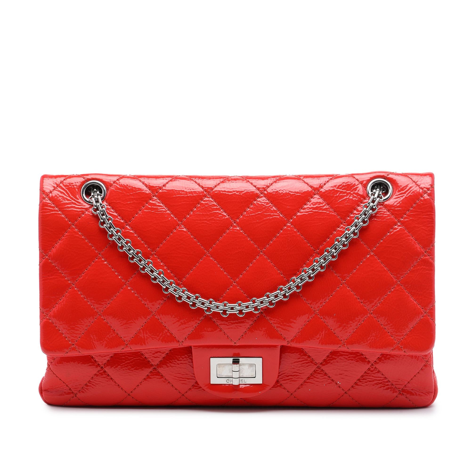 Chanel Quilted Crinkled Patent Reissue 2.55 Double Flap 227