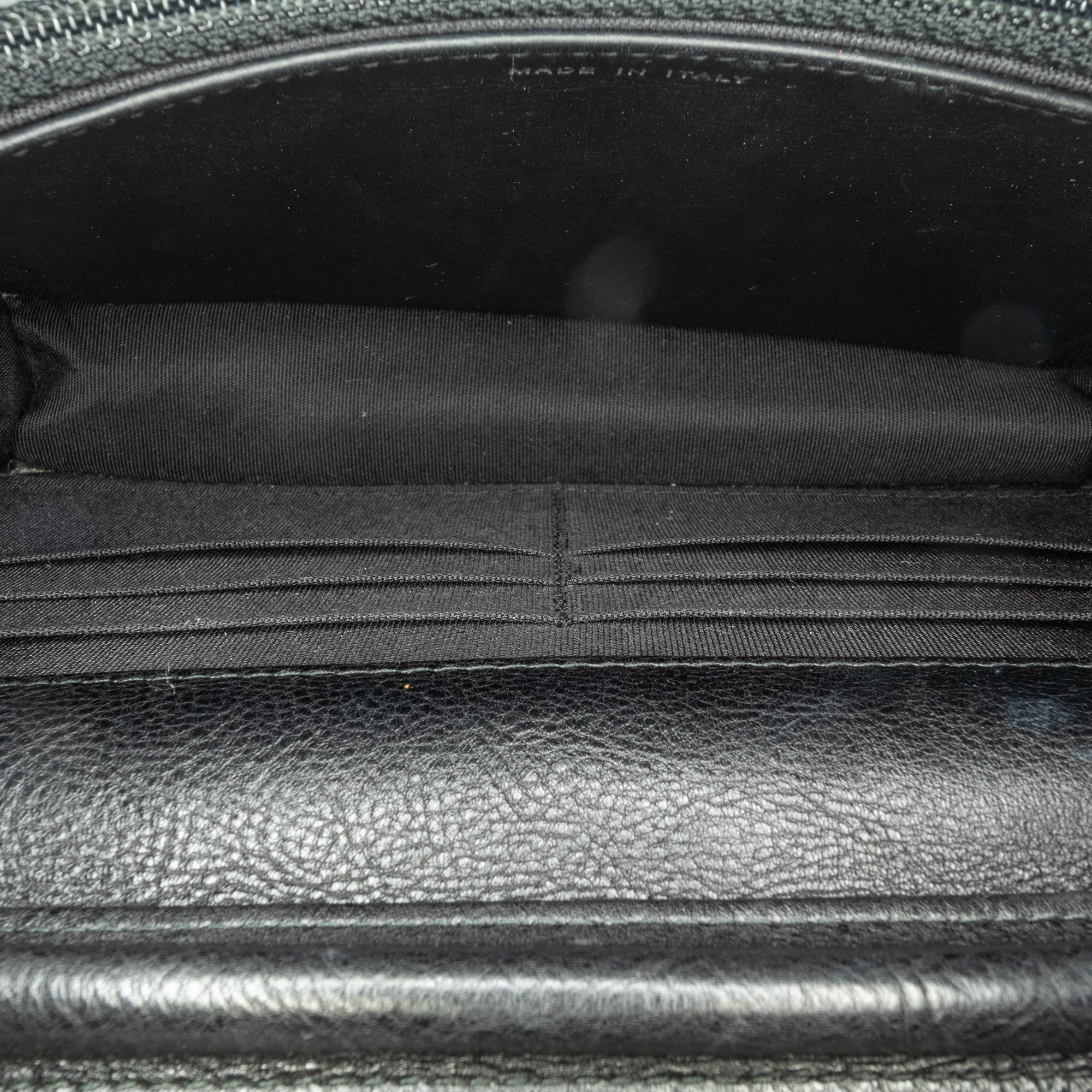 Chanel Quilted Crumpled Calfskin So Black Wallet On Chain (SHG-VI9SVY)