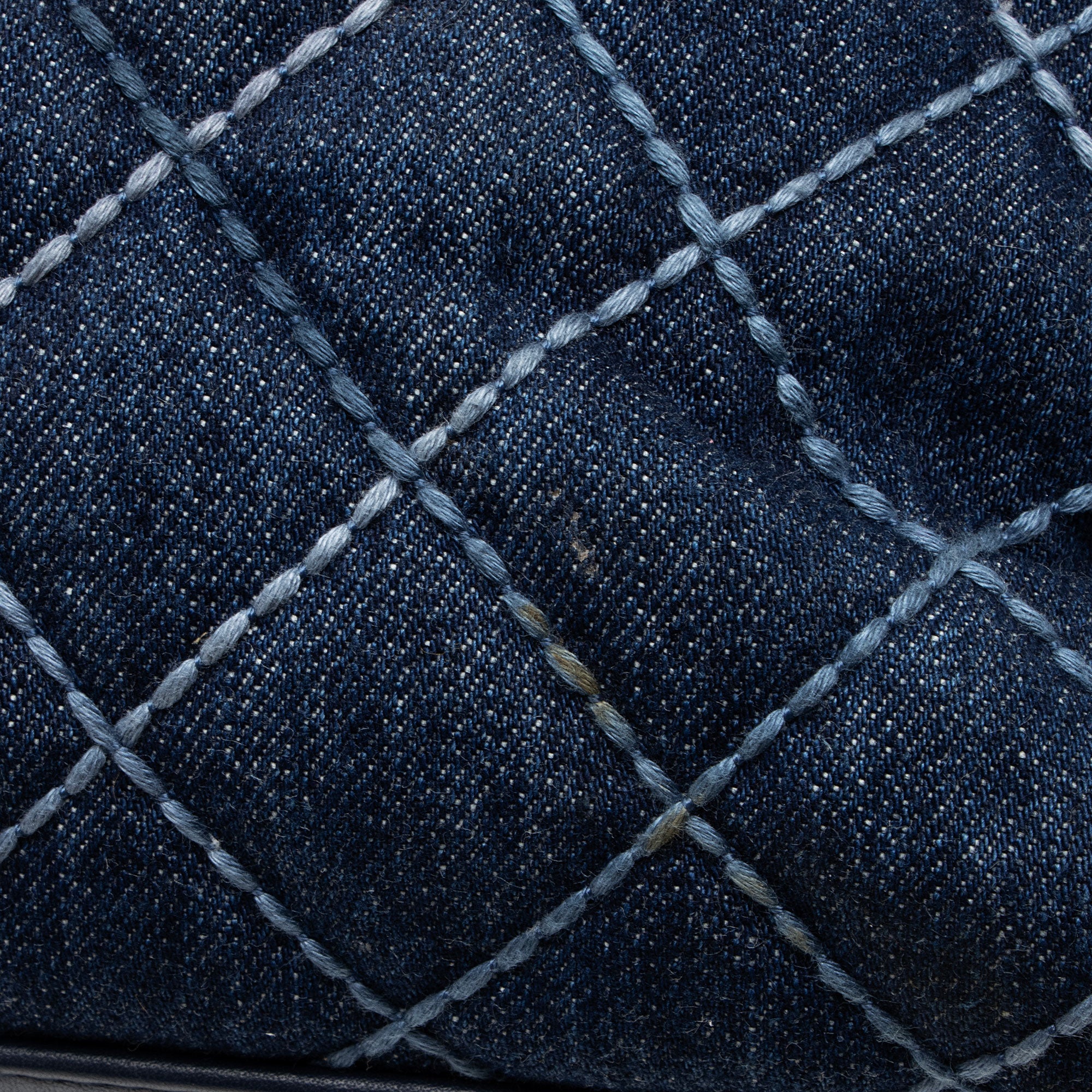 Chanel Quilted Denim Coco Handle Shopping Tote