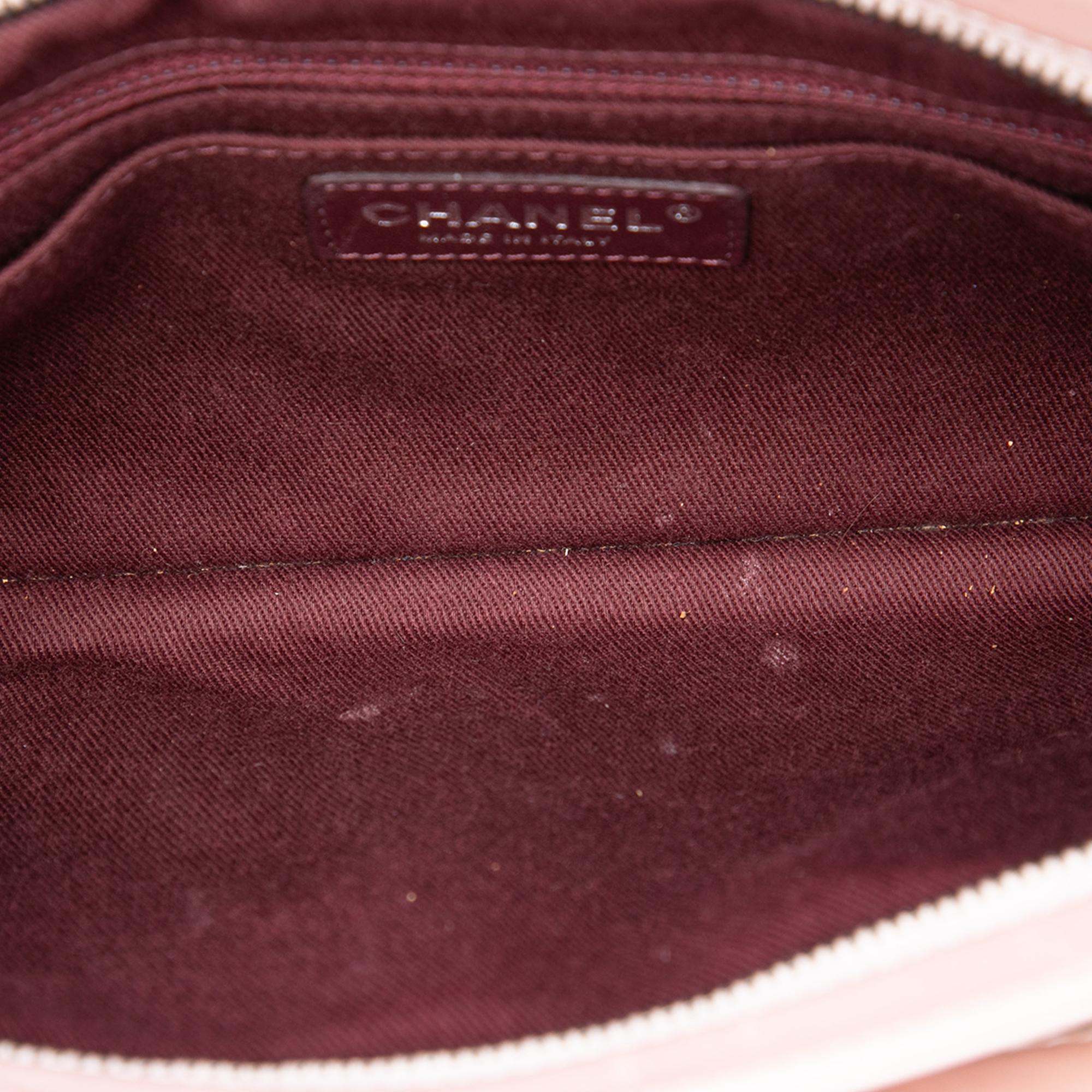 Chanel Quilted Glazed Calfskin Coco Pleats Clutch