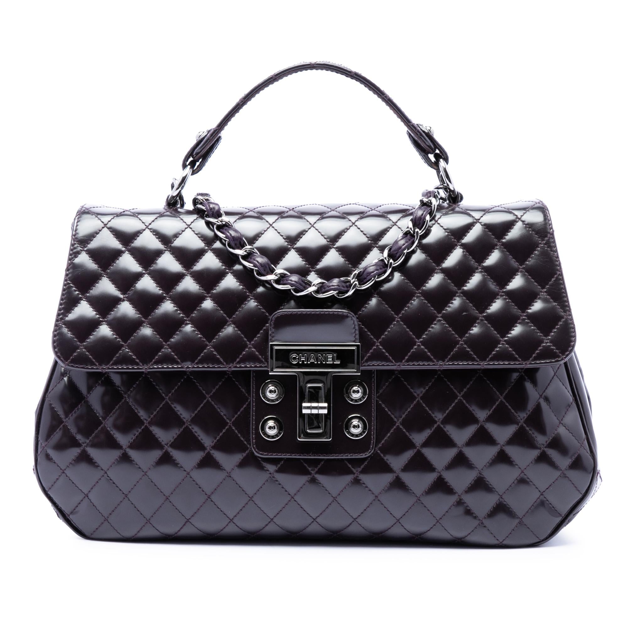 Chanel Quilted Glazed Calfskin Mademoiselle Lock Kelly Flap