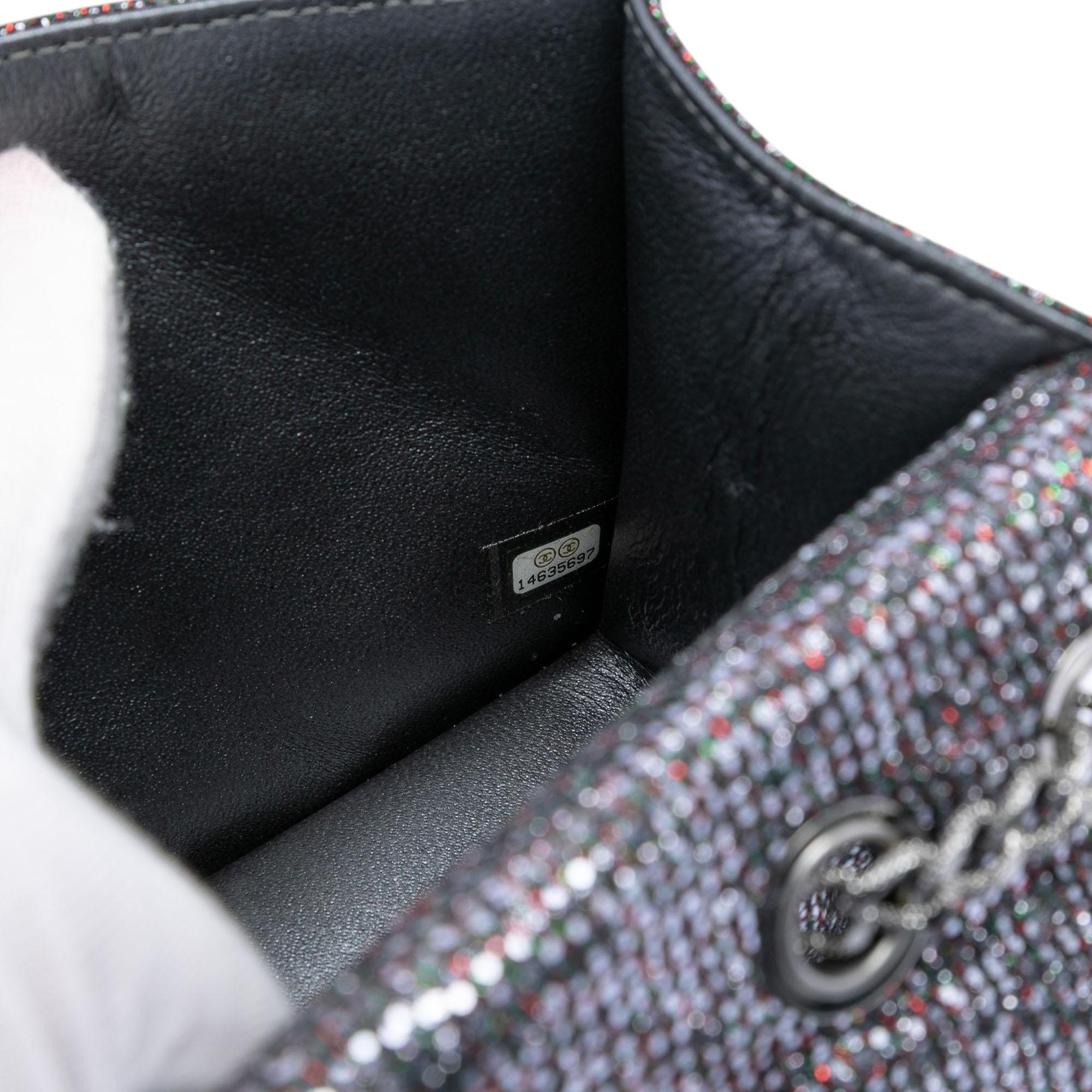 Chanel Quilted Glitter Canvas Reissue 2.55 Flap