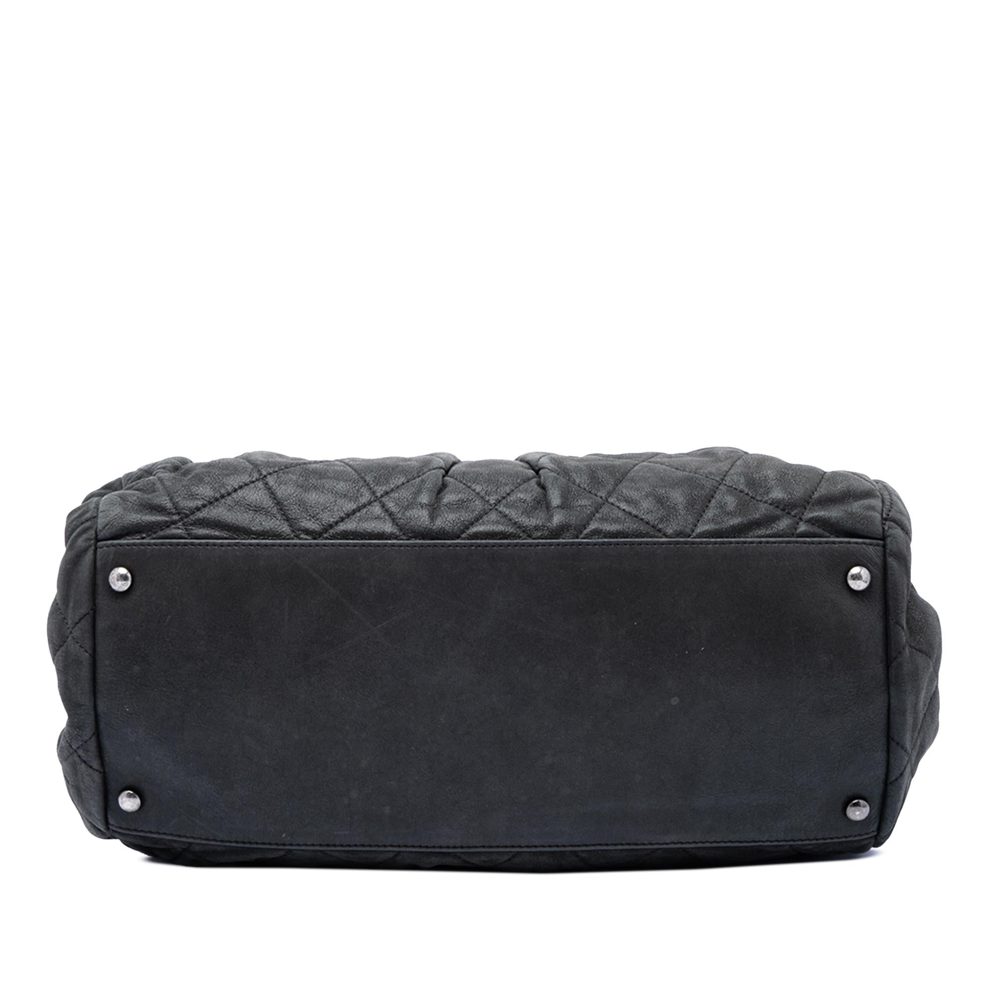Chanel Quilted Iridescent Calfskin Chic Quilt Bowling Bag