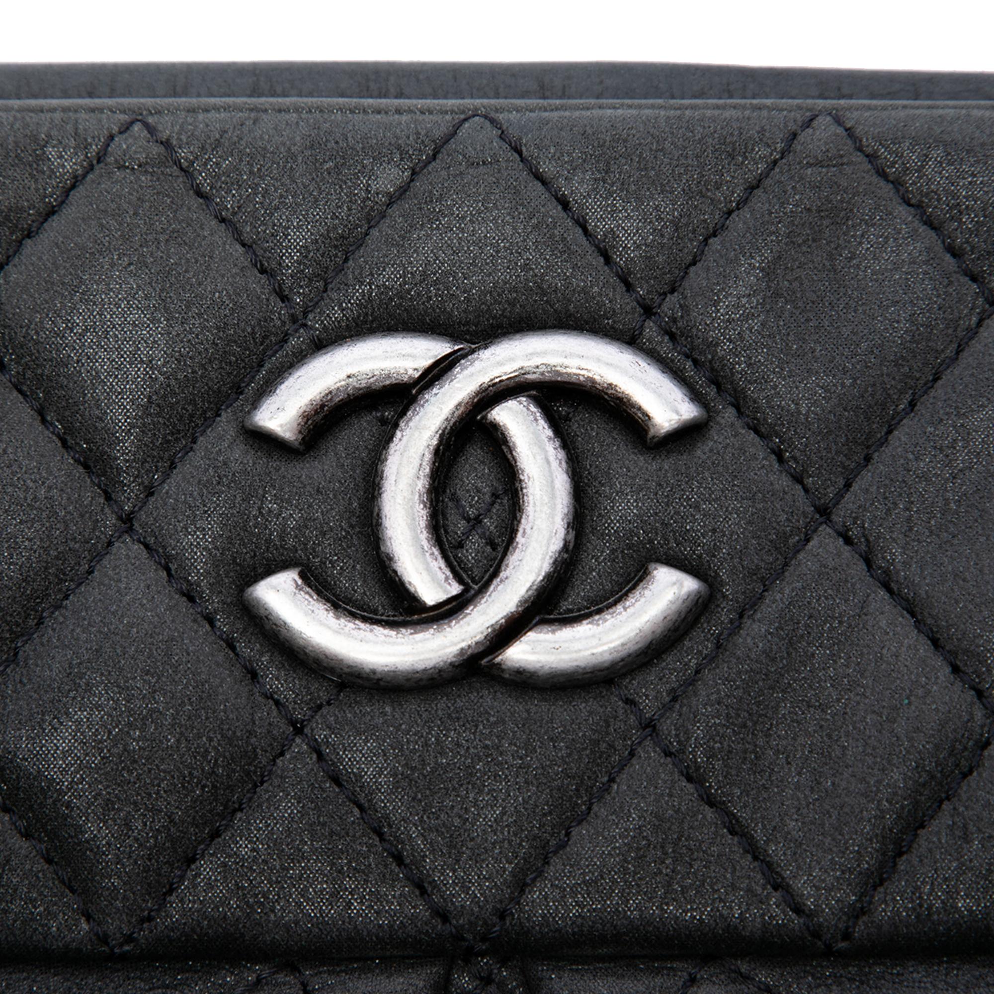 Chanel Quilted Iridescent Calfskin Chic Quilt Bowling Bag
