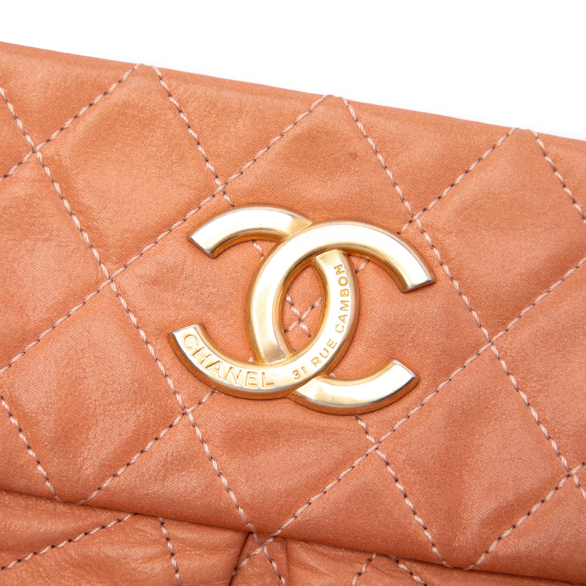 Chanel Quilted Iridescent Calfskin Chic Quilt Bowling Bag