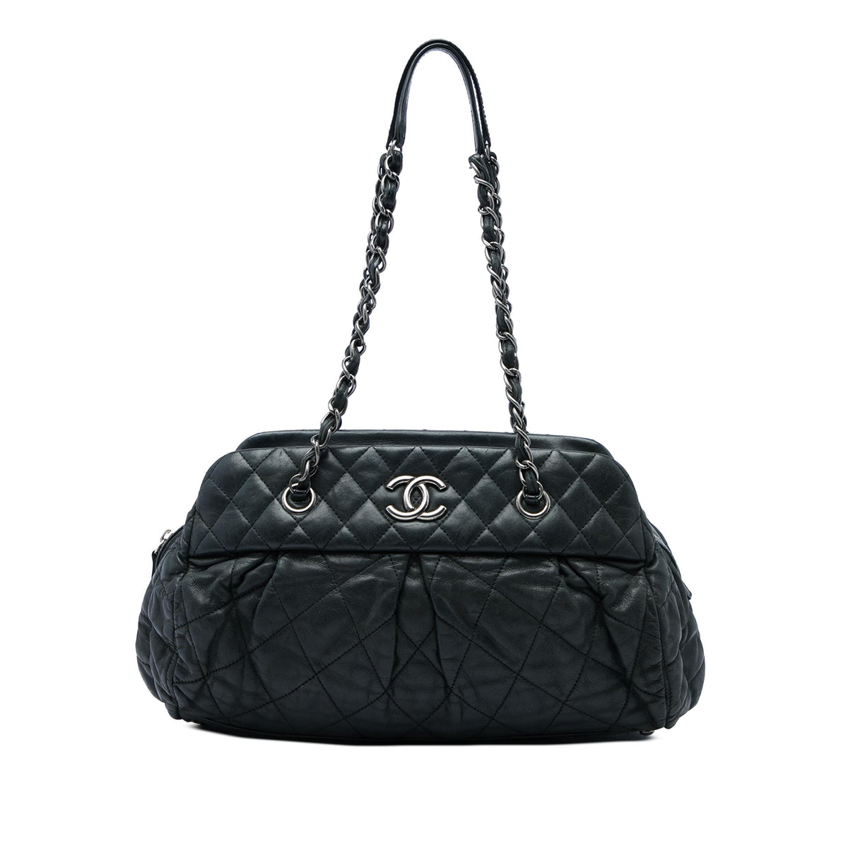 Chanel Quilted Iridescent Calfskin Chic Quilt Bowling Bag