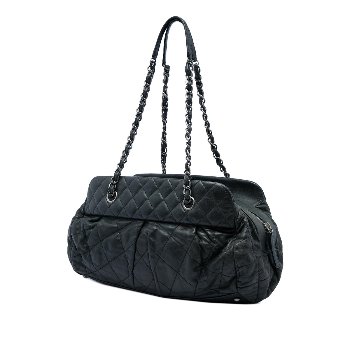 Chanel Quilted Iridescent Calfskin Chic Quilt Bowling Bag