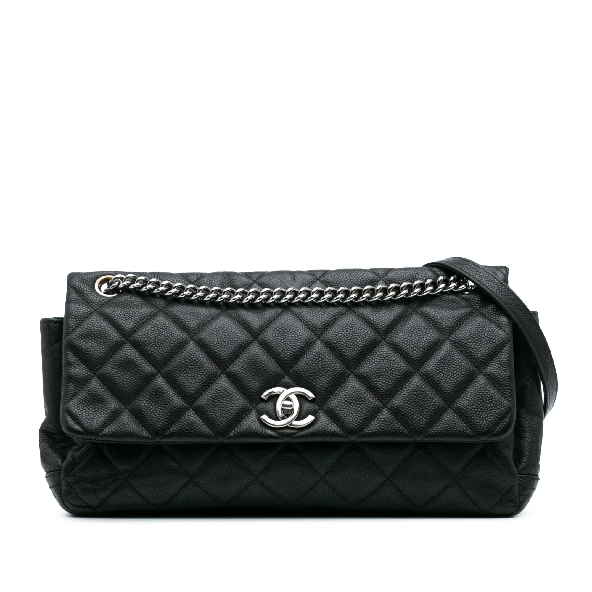 Chanel Quilted Iridescent Caviar Lady Pearly Flap
