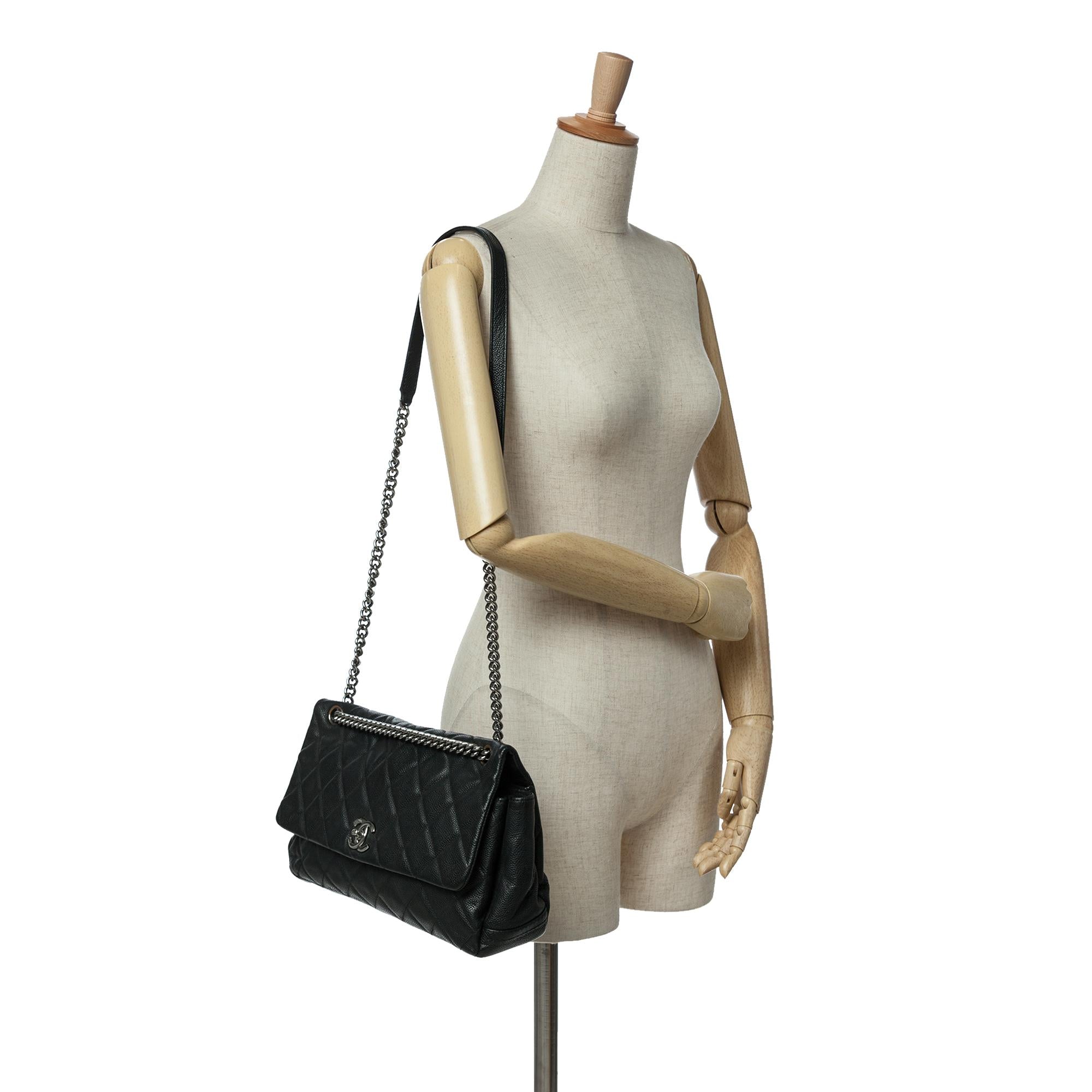 Chanel Quilted Iridescent Caviar Lady Pearly Flap