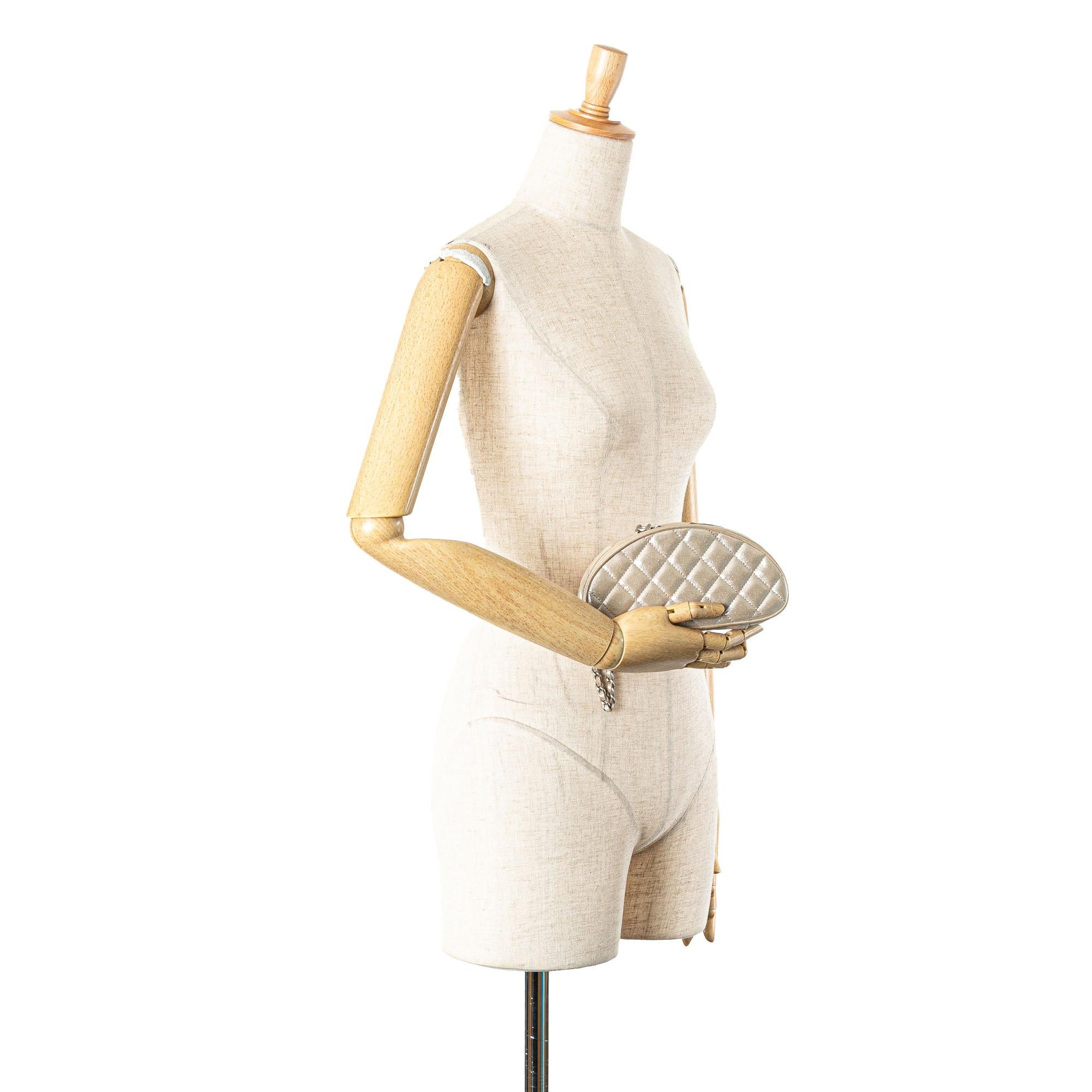 Chanel Quilted Iridescent Lambskin Wristlet Clutch