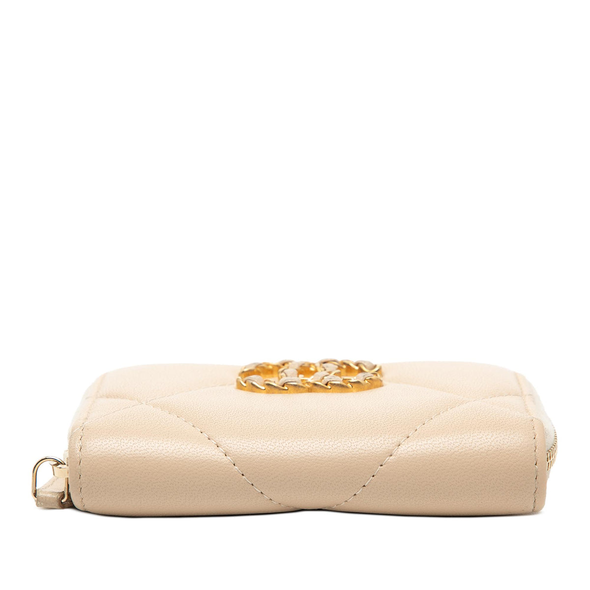 Chanel Quilted Lambskin 19 Zip Coin Purse
