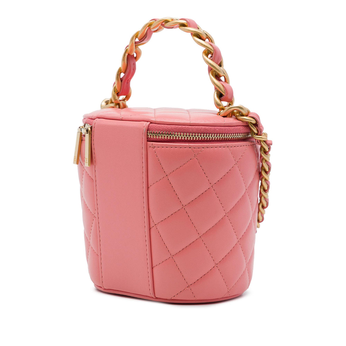 Chanel Quilted Lambskin Afternoon Tea Vanity Case with Chain