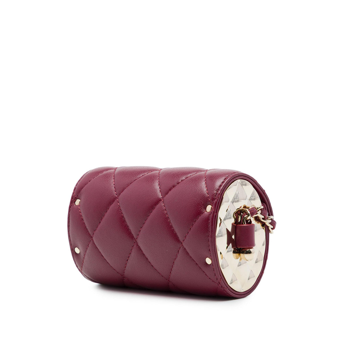 Chanel Quilted Lambskin Box Of Secrets Card Holder With Chain