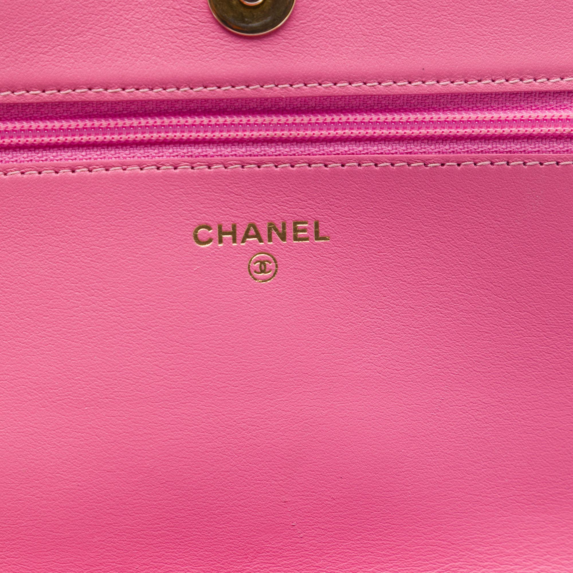 Chanel Quilted Lambskin Boy Wallet On Chain