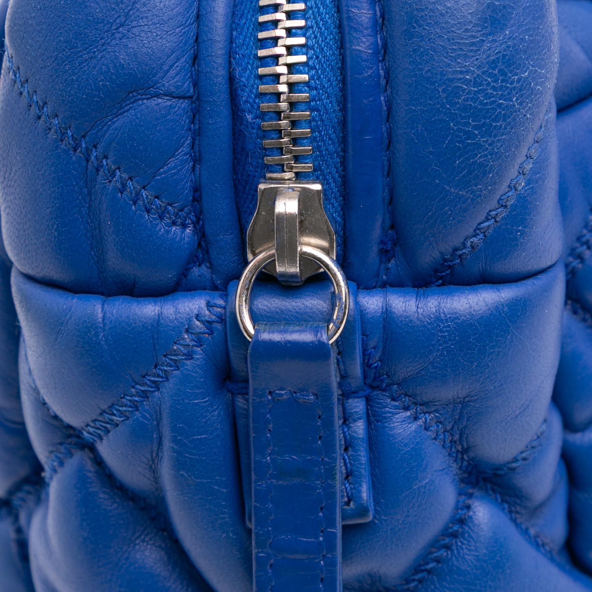 Chanel Quilted Lambskin Bubble Quilt Camera Shoulder Bag