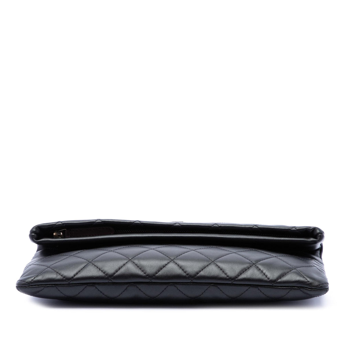 Chanel Quilted Lambskin CC Beauty Foldover Clutch