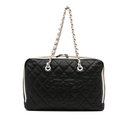 Chanel Black Quilted Lambskin Leather Trendy CC Shopping Tote Bag