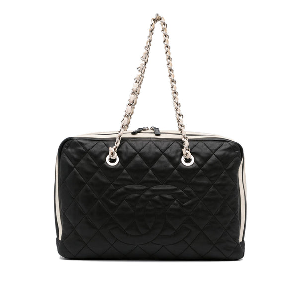 chanel chain shoulder tote bag leather