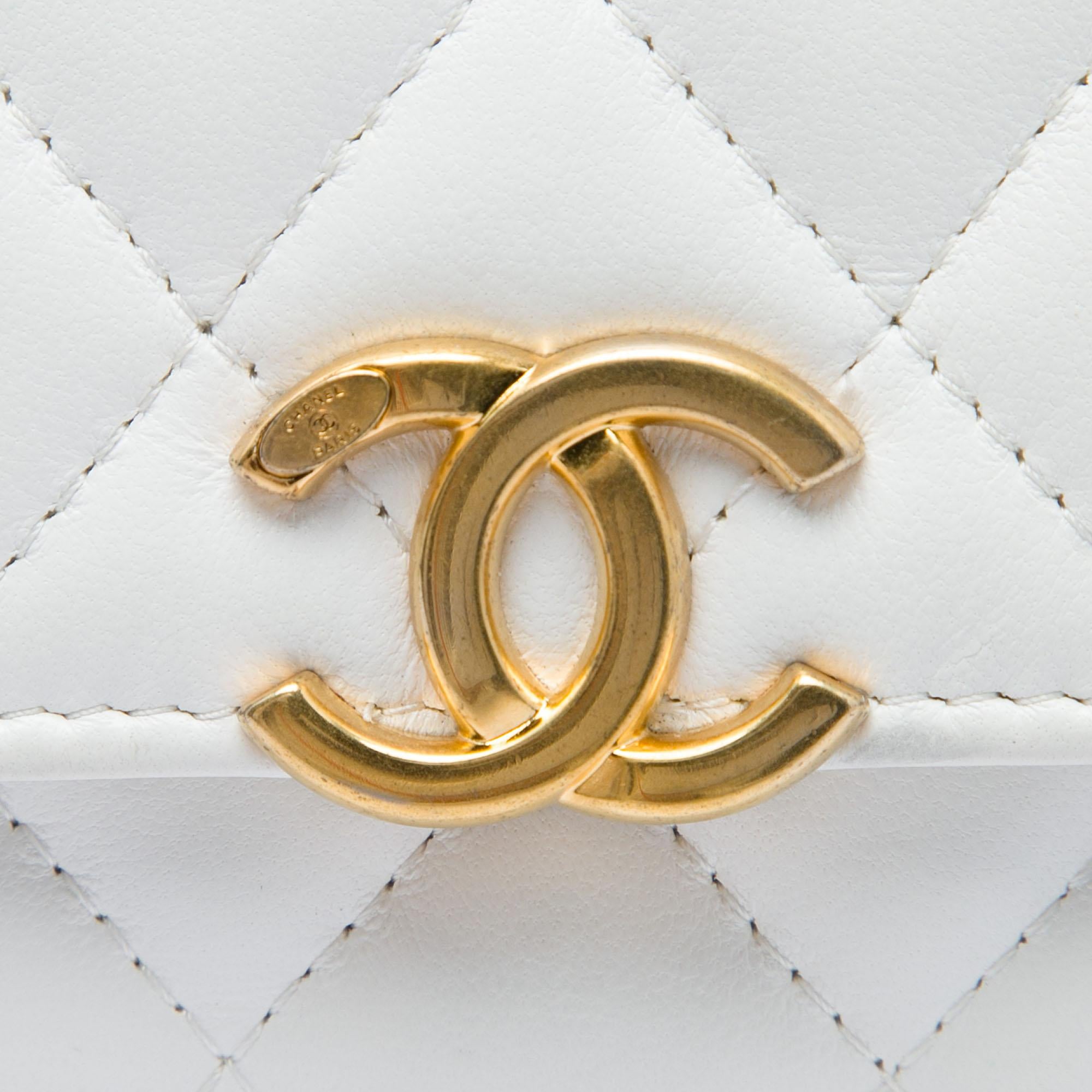 Chanel Quilted Lambskin Candy Chain Clutch with Chain
